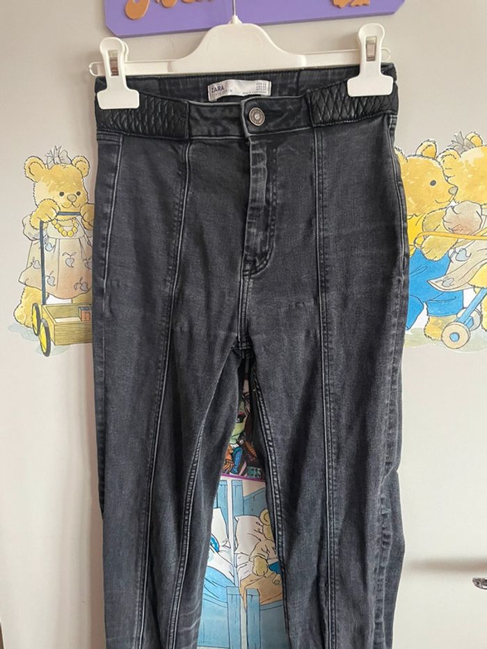 Jean gris foncé/noir, taille 34, marque Zara - photo numéro 3