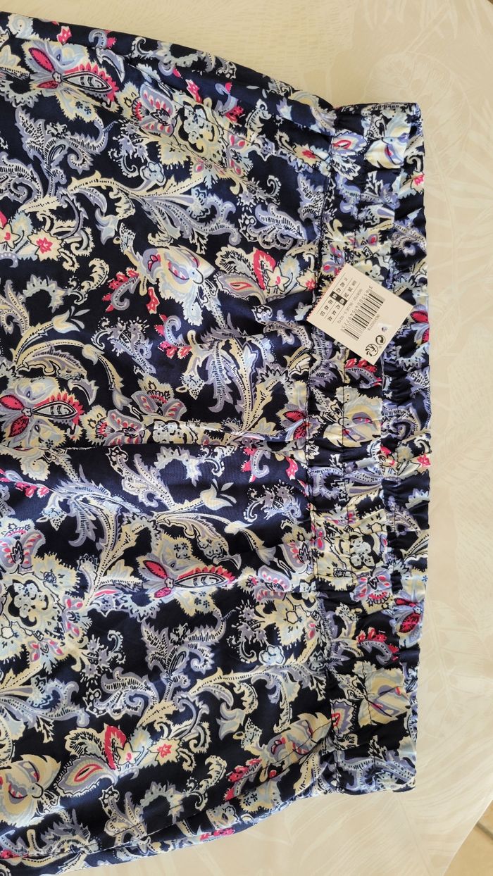 Pantalon en tissu léger et fluide bleu marine taille 40 - photo numéro 3