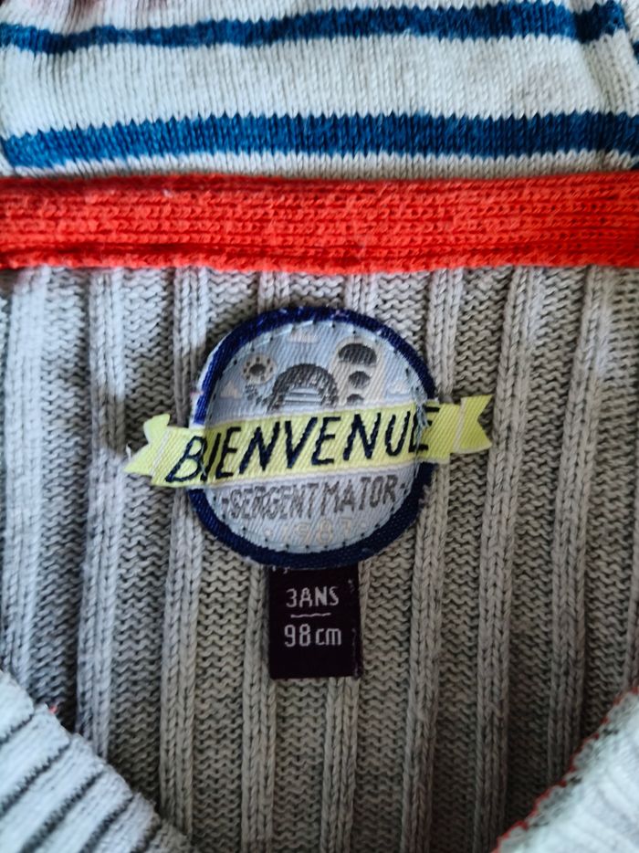 Gilet capuche gris Sergent major 36 mois - photo numéro 3