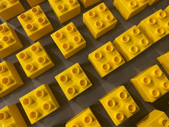Lot de 73 Lego Duplo jaune 3437 / 89461 - photo numéro 2