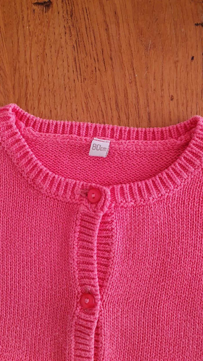 Gilet rose 12 mois - photo numéro 3