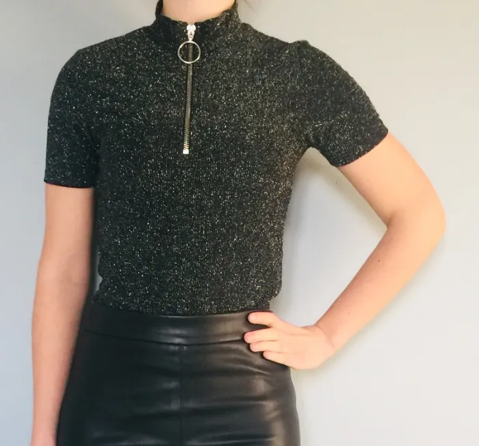 Haut manches courtes pailleté - photo numéro 2