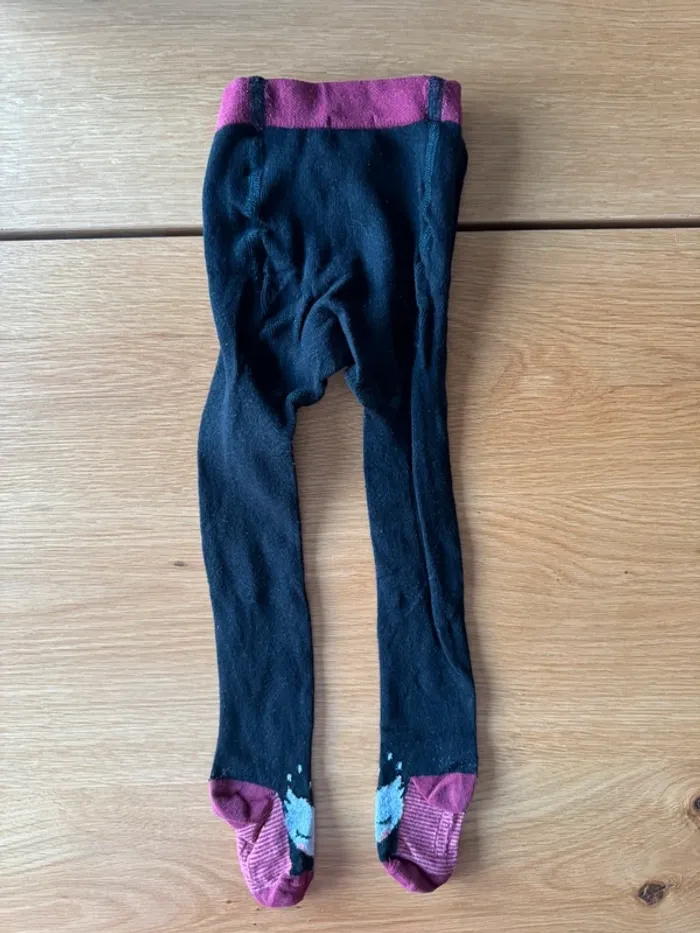 Collant noir/rouge bordeaux - Taille 2/3 Ans (pointure 23/24) - photo numéro 8