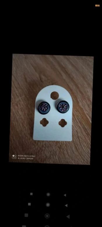 Boucles  d'oreilles  prune  ronde ikita