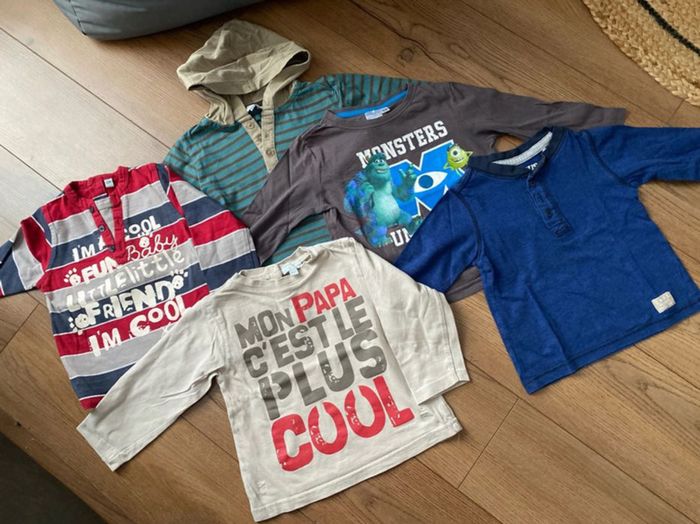 Lot 5 tee-shirts manches longues garçon 18/24 mois - photo numéro 6