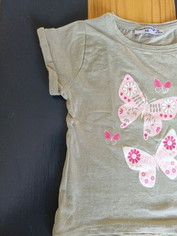 T shirt été motif papillon - photo numéro 4