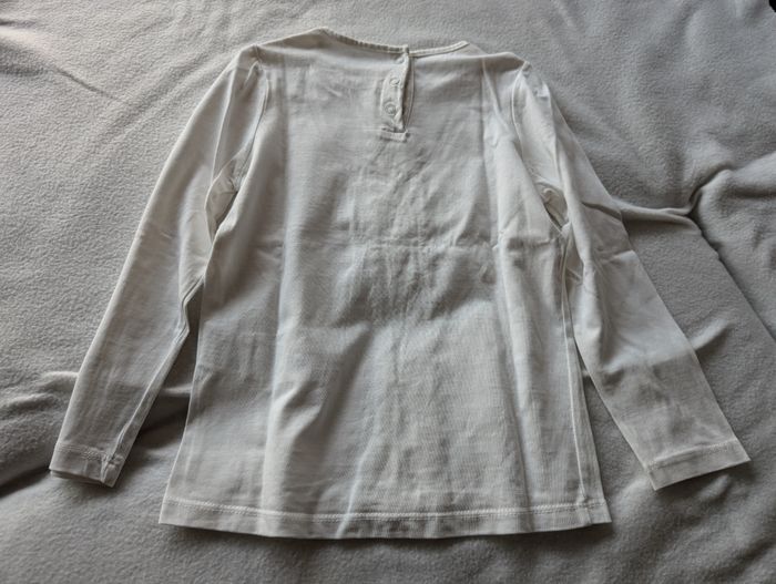 Tshirt ML blanc à broderie - 5A -  Du Pareil au Même - photo numéro 5