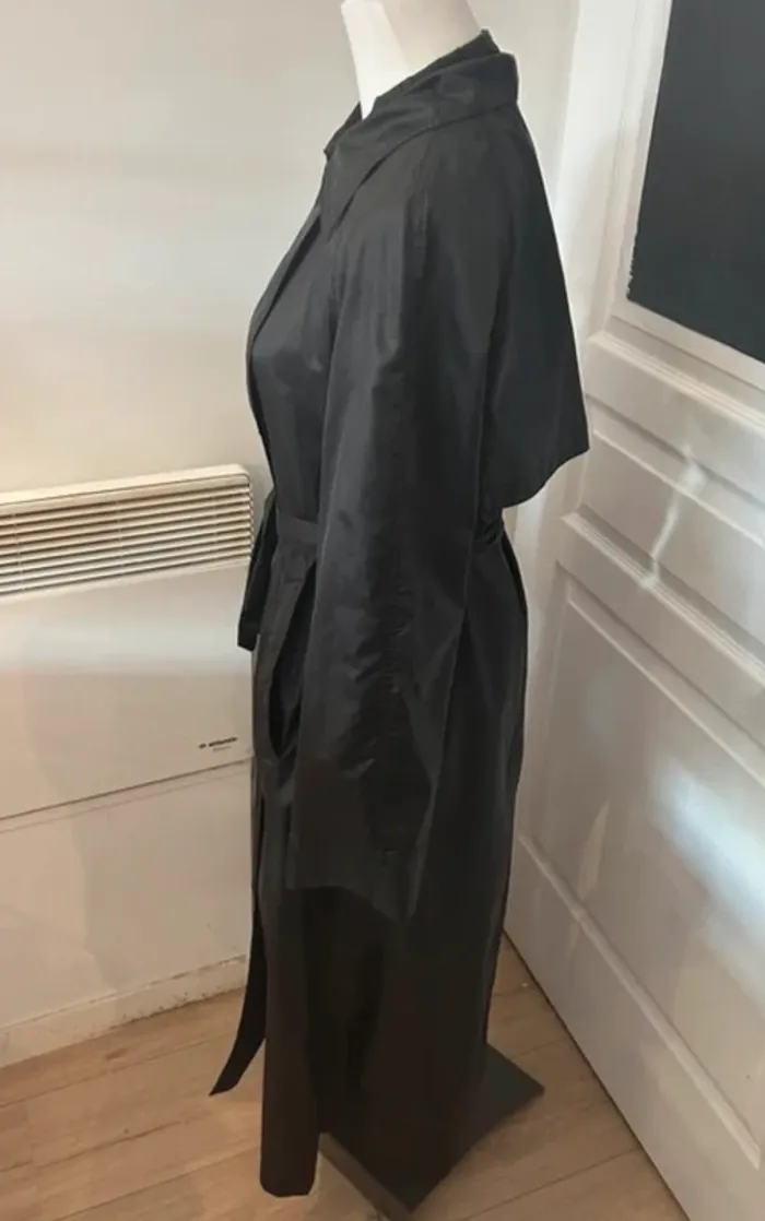 Laura dusini trench long imperméable  noir taille 42 - photo numéro 3