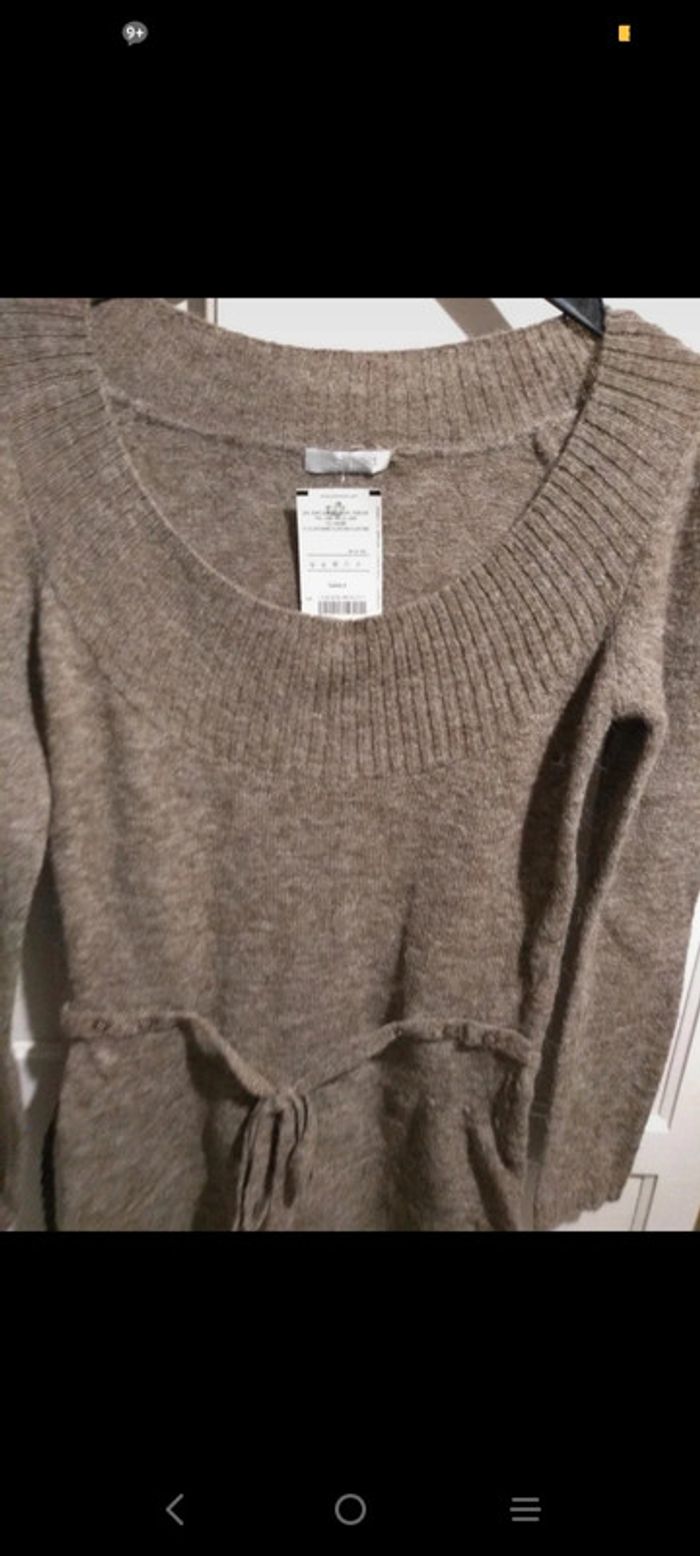 Pull Promod neuf couleur beige marron taille 42 - photo numéro 3