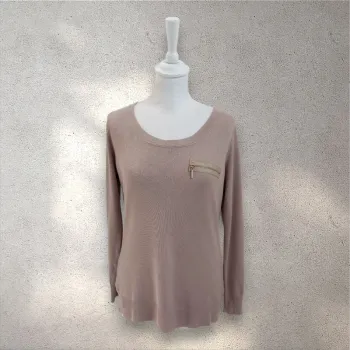 Pull beige décolleté dans le dos Vintage Dressing taille S/M