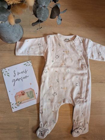 Pyjama velours Kiabi 3 mois