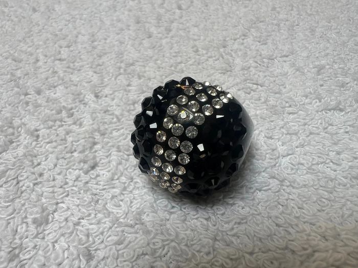 bague cristaluna esse cristal acrylique noir swarovski neuf 101 502 n1 - photo numéro 4