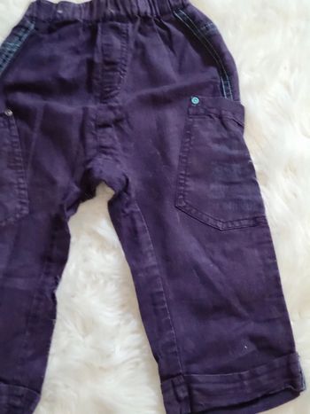 Pantalon toile violet