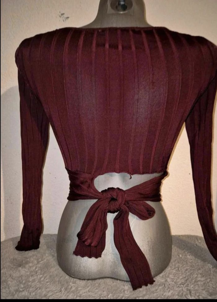 Pull manche  longue mauve  Zara - photo numéro 3
