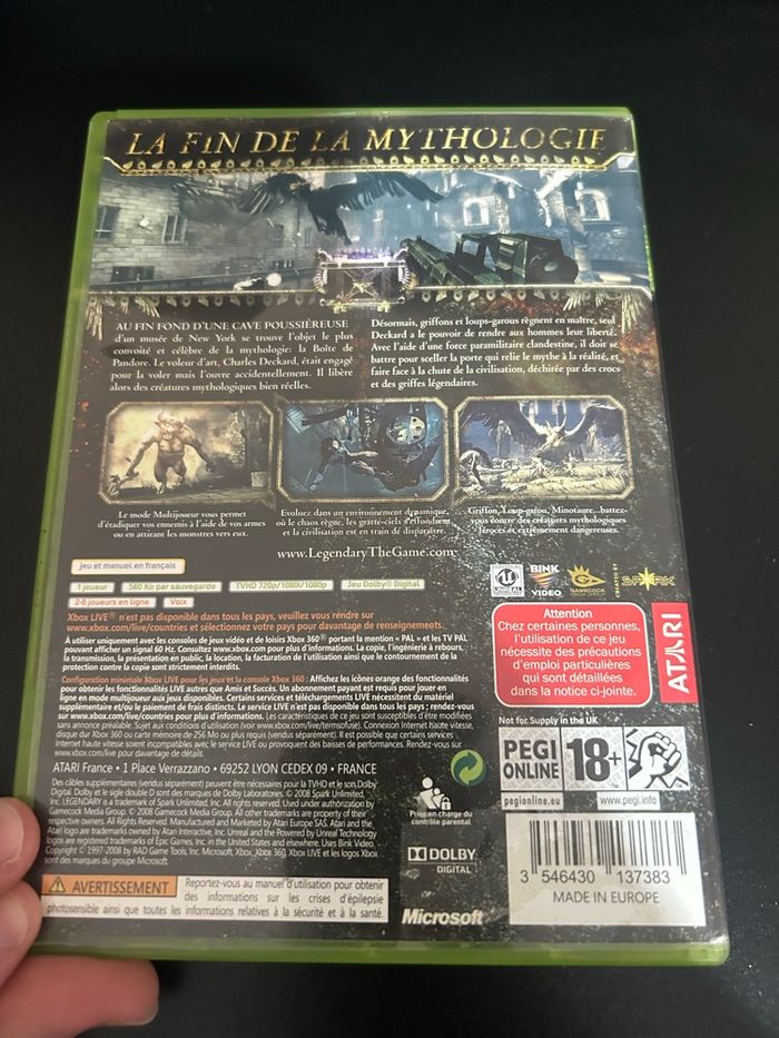 Jeux Xbox 360 légendary - photo numéro 2