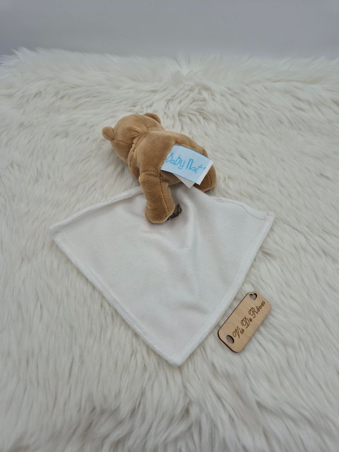 Doudou mouchoir Ourson Naturel Marron Blanc BN3520 - photo numéro 5