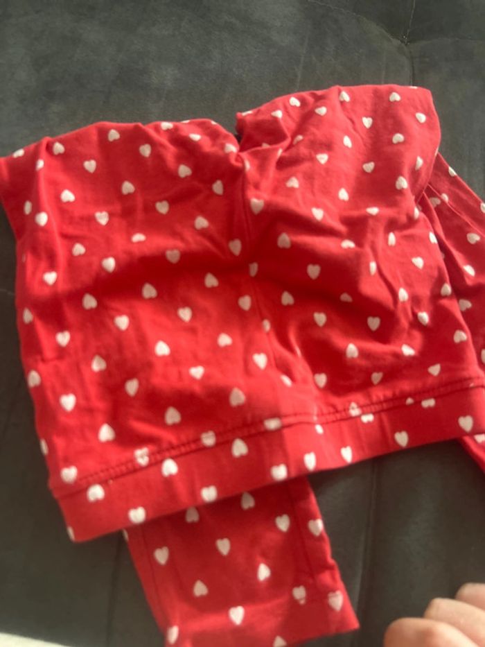 Legging rouge cœur 4 ans - photo numéro 3