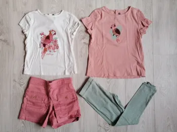 Ensemble Sergent Major Mon voisin perroquet 
Tee shirt 10 ans
Short 9 ans
Legging 8/ 9 ans