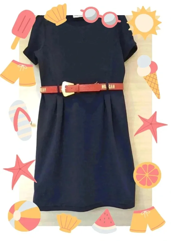 Robe épaisse bleu marine