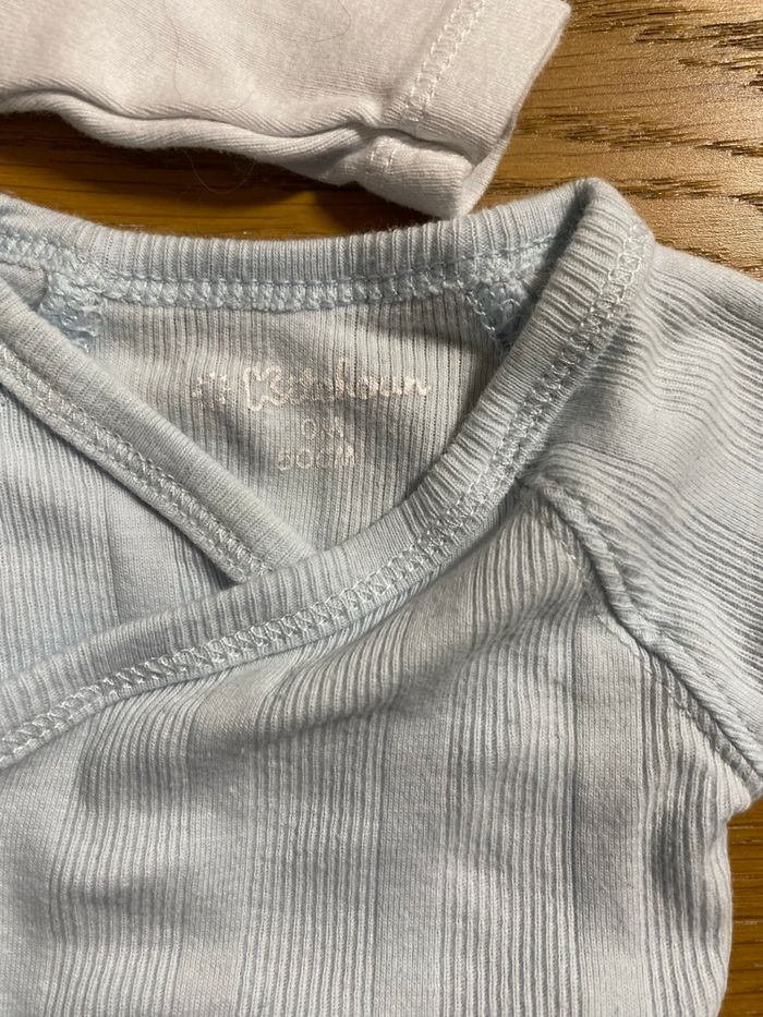 Kiabi Lot de 5 Bodies bleu/blanc Taille Naissance - photo numéro 7
