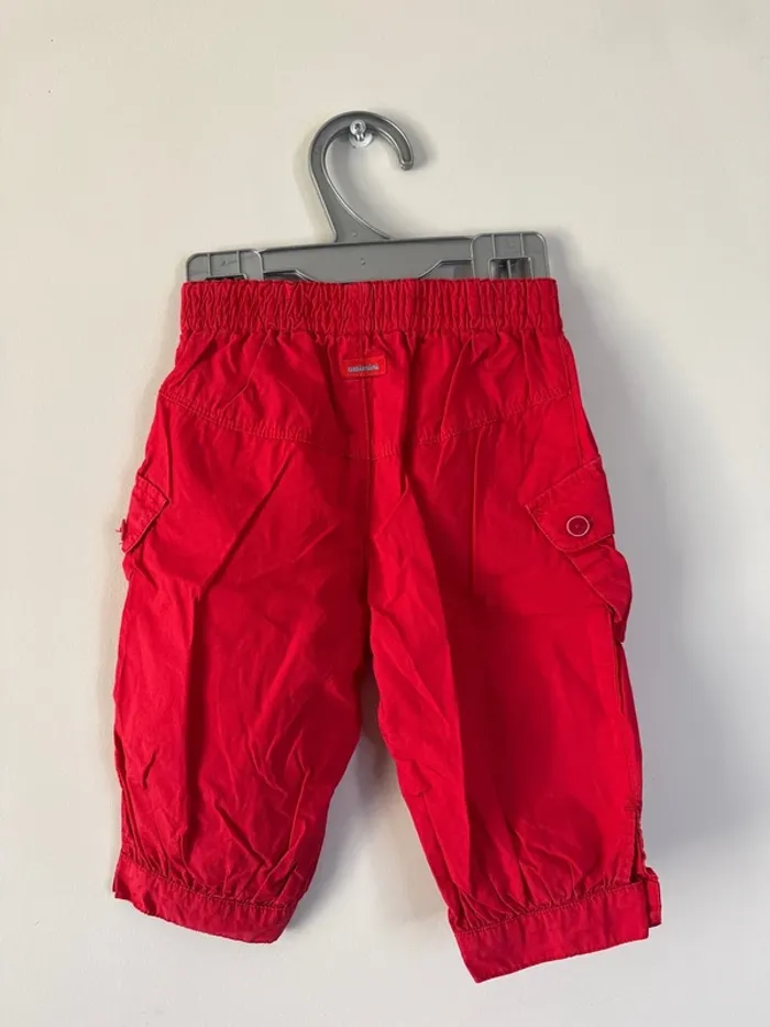 👖pantalon catimini  rouge - bébé fille - 6 mois - 67 cm- bon état - 100% coton - photo numéro 7