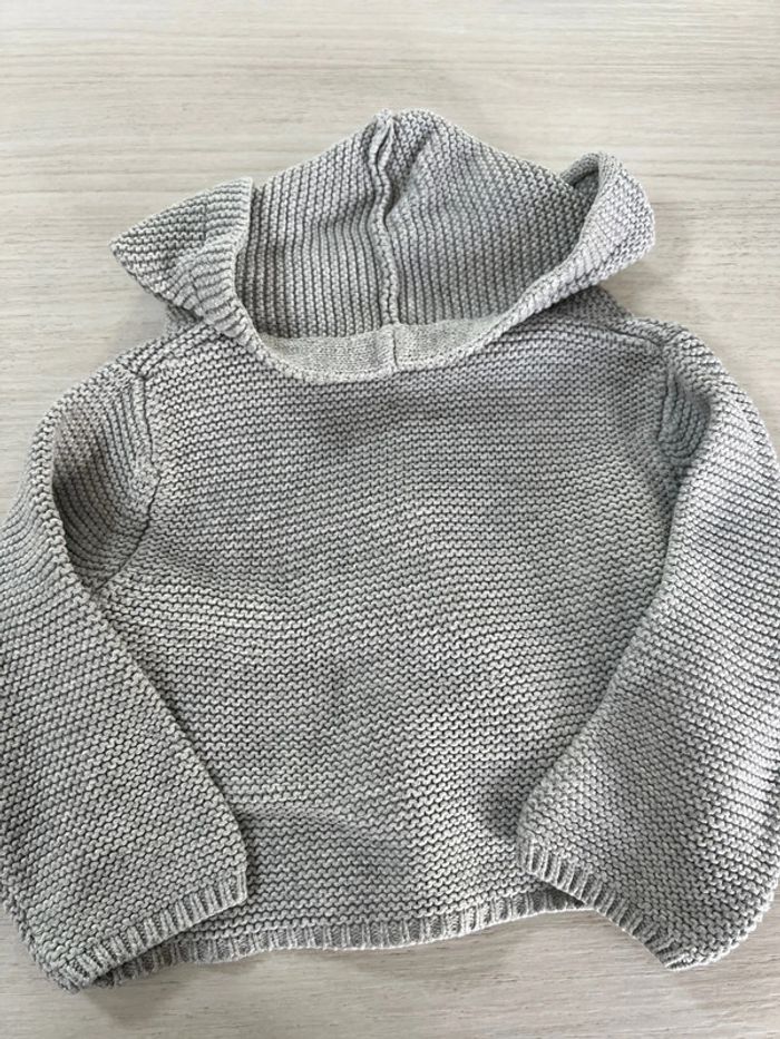Gilet gris ZY Baby 3/6 mois - photo numéro 3