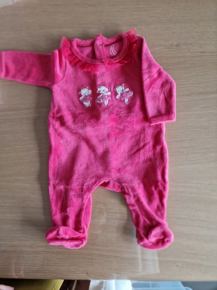 Lot de 3 pyjamas fille  1 mois 53cm - photo numéro 4