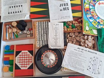 Mallette de jeux anciens