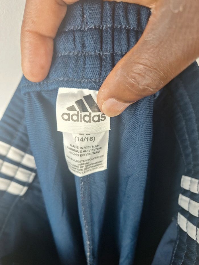 jogging Trackpant adidas bleu foncé / logo brodé taille 14/16 ans (492) - photo numéro 8