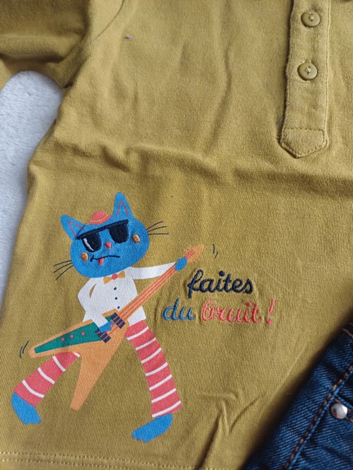 Ensemble jean et t-shirt 18 mois - photo numéro 3