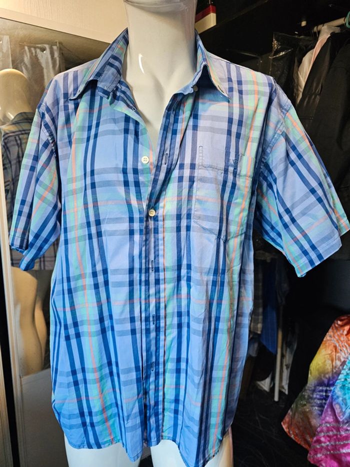 Chemise manche courte à carreaux