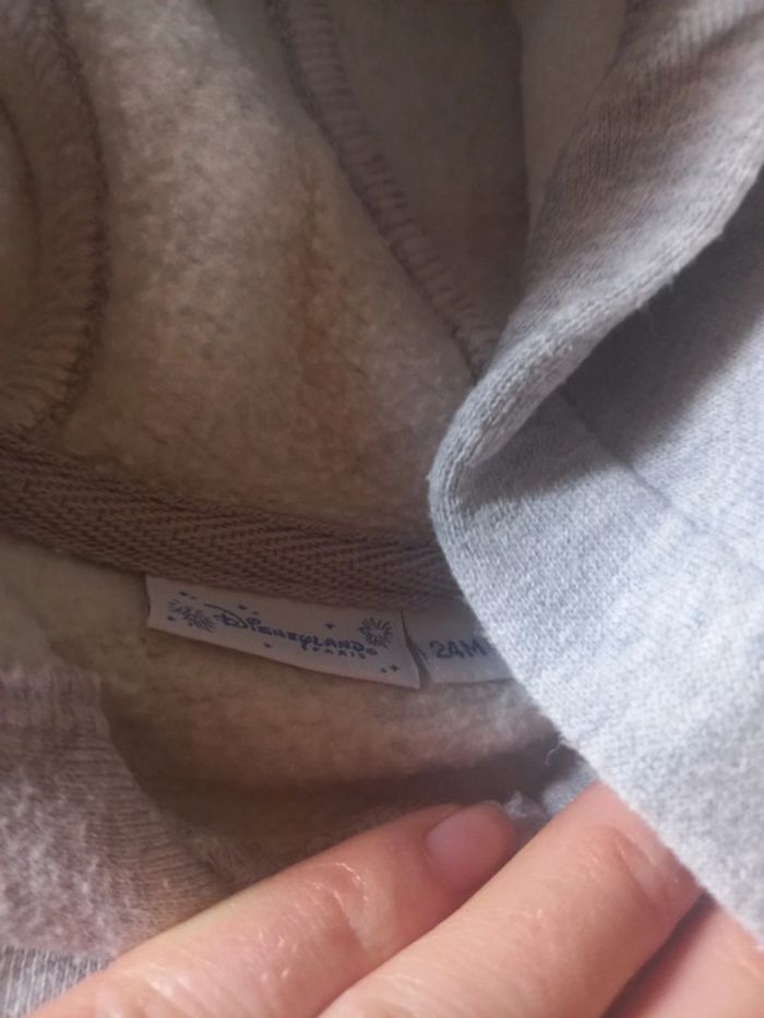 Pull à capuche disney 24 mois - photo numéro 3