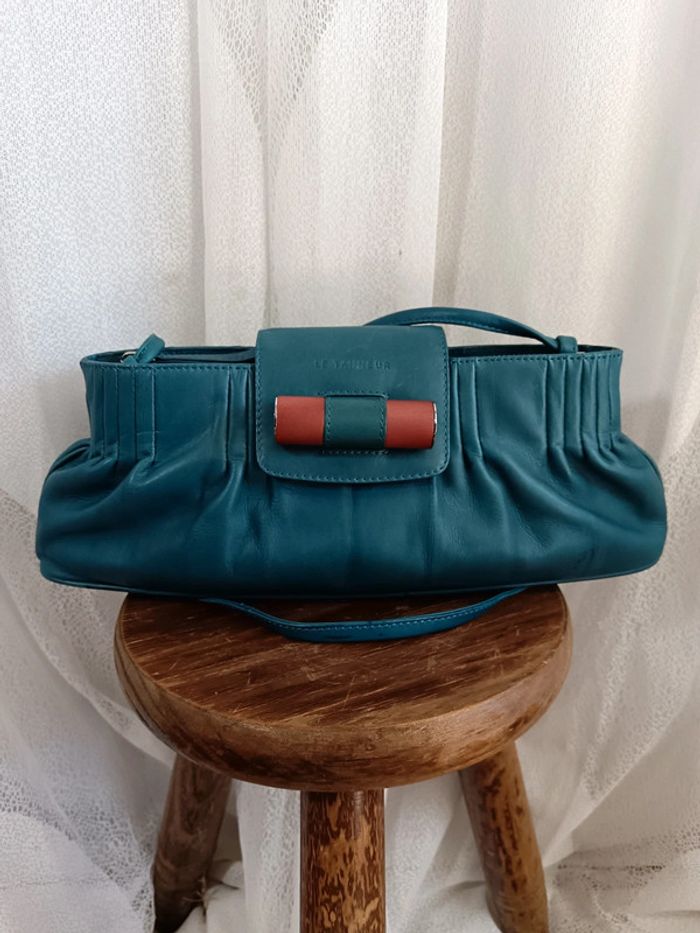 Le tanneur | Sac à main rare bleu canard - photo numéro 6