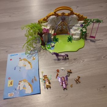 Playmobil 5208 par mc enchante des fées et licorne transportable complet clé cassée