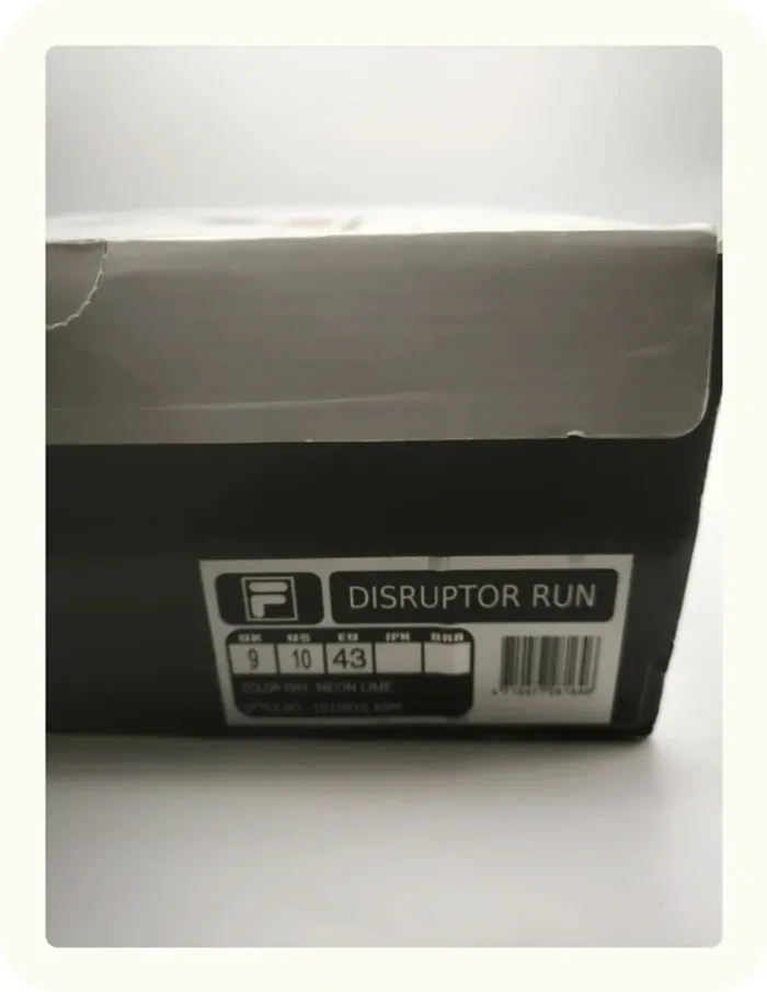 Baskets Fila Disruptir run jaune néon fluo Taille 43 Neuves - photo numéro 9