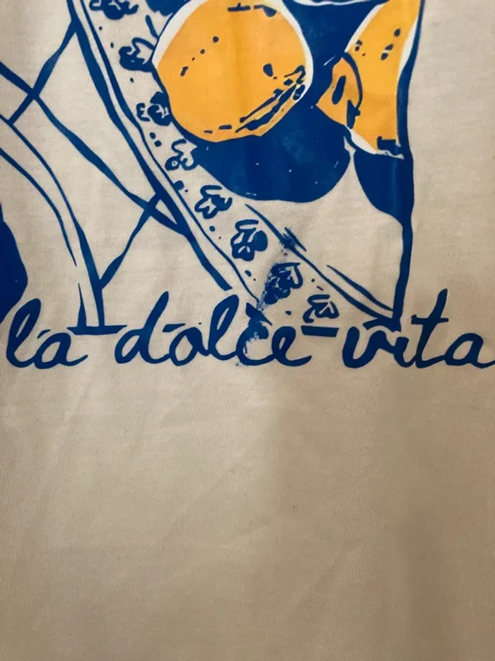 🍋 T-shirt beige Limoni di Amalfi – Taille M - photo numéro 3