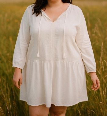 Robe fluide brodée doublée – 3 Suisses – Taille 40