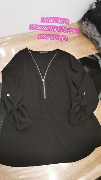 Haut noir taille unique