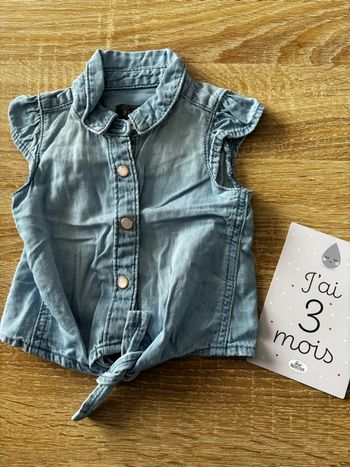 Chemise sans manches jean Primark t.3m