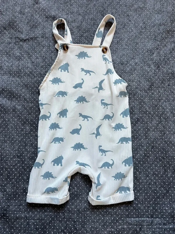 Salopette combi short dinosaure 12/18 mois 86 cm - photo numéro 2