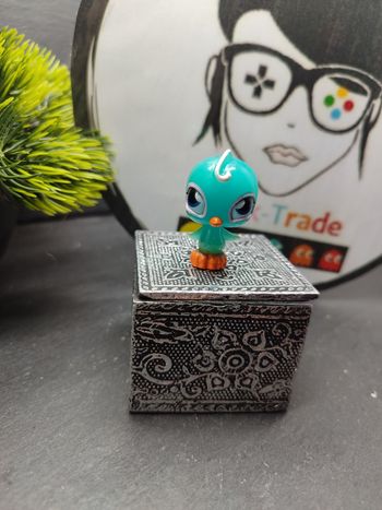 Lps01244 My Littlest Petshop Pet Shop LPS Oiseau Bird Moineau Parakeet Silicone 