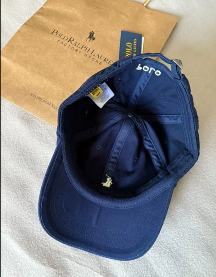 Casquette Ralph Lauren bleu marine logo blanc - photo numéro 3