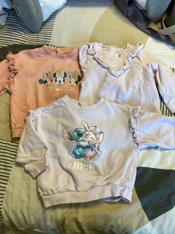 Lot de 3 sweat-shirt léger bébé fille