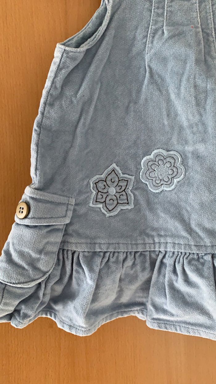 Robe bleue velours en 3 mois - photo numéro 2