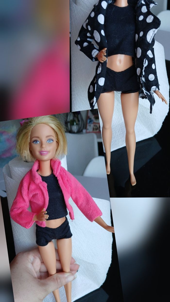 2vestes 1haut 1short barbie