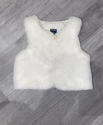 Gilet sans manches en fausse fourrure