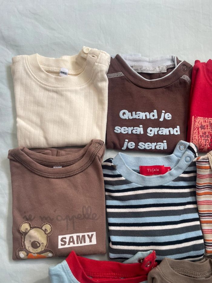 Lot t-shirt ML 6 mois - photo numéro 2