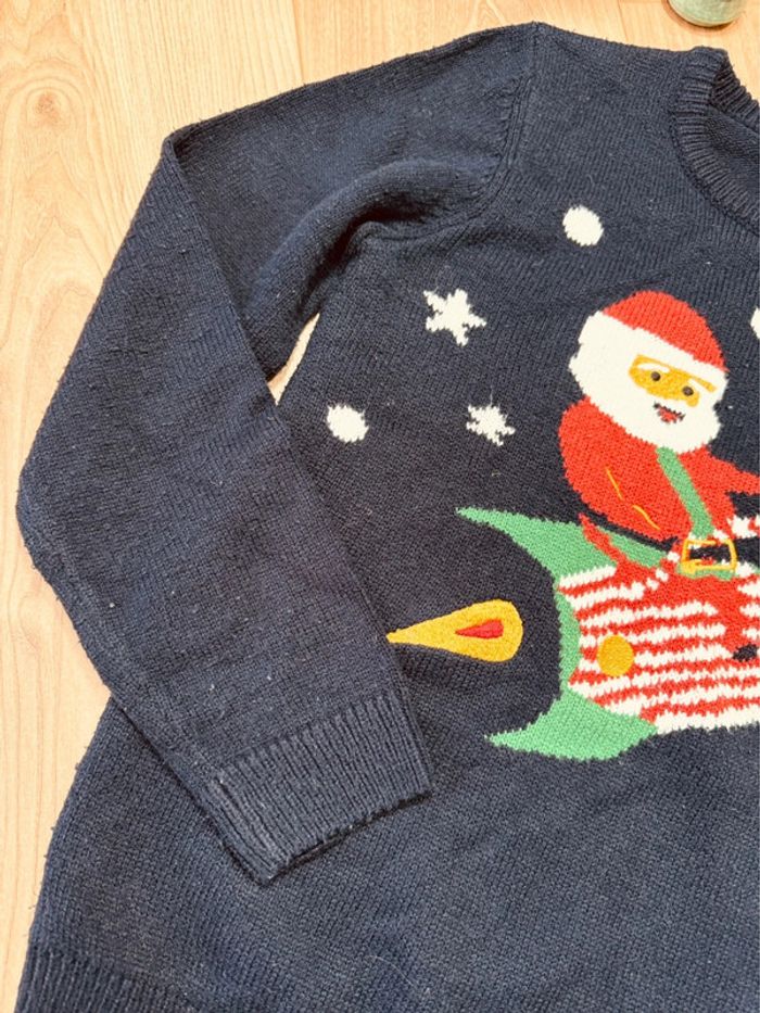 Taille 12 ans pull garçon Kiabi bleu marine * Noël fusée * 🎄 - photo numéro 4