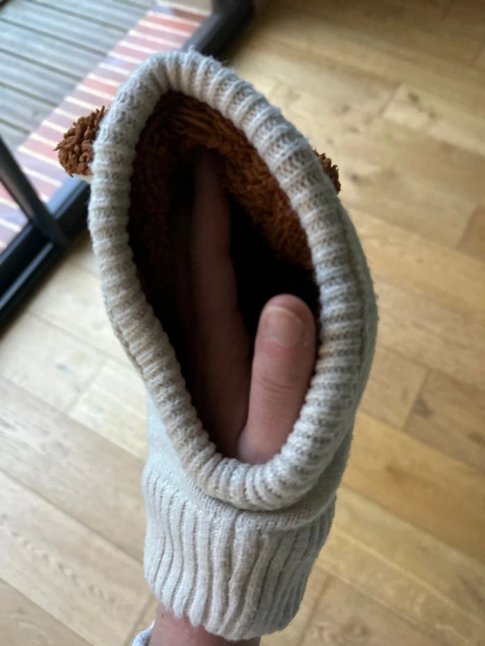 Cagoule à oreilles d’ours polaire 3/6 mois - photo numéro 3