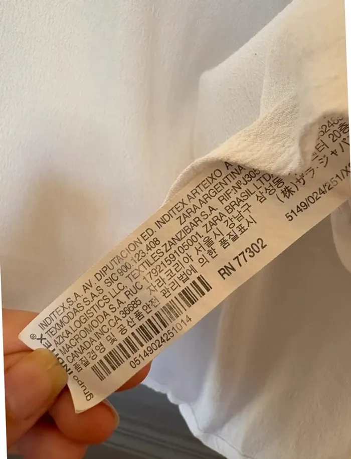 Haut blanc Zara XS - photo numéro 4